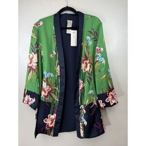 NWT Chicos Gorgeous Floral Lined Jacket Size Chicos 3 Travel Cruise Year Round